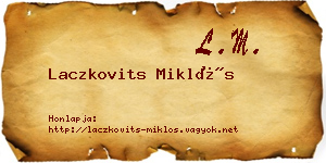 Laczkovits Miklós névjegykártya