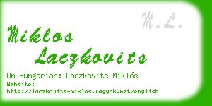 miklos laczkovits business card